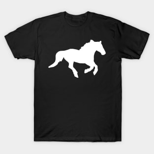 Galloping horse shadow white T-Shirt